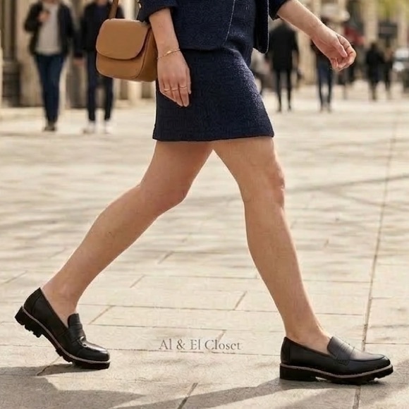 Vionic Cheryl II Black Leather Wide Loafers Women’s 12W Orthotic Comfort New